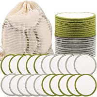 Los mejores  - SaiXuan Discos Desmaquillantes Reutilizables (20pcs) Con bolsa de lavandería lavable Hechos en Fibra de Bambú Aptos Para…